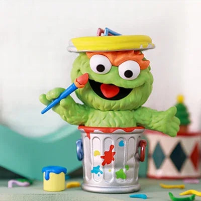 POP MART Sesame Street Party Series Blind Box Toys Kawaii Anime Action Figure Surprise Genuine Original Mystery Box Girls Gift