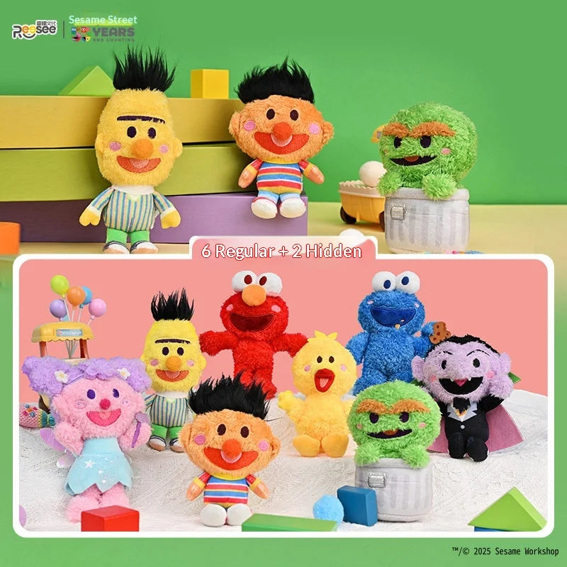 Trendy Licensed Collectible Reesee Sesame Street Series 1 Mystery Blind Box Soft Plush Key Pendant Stylish Indoor Display Gift