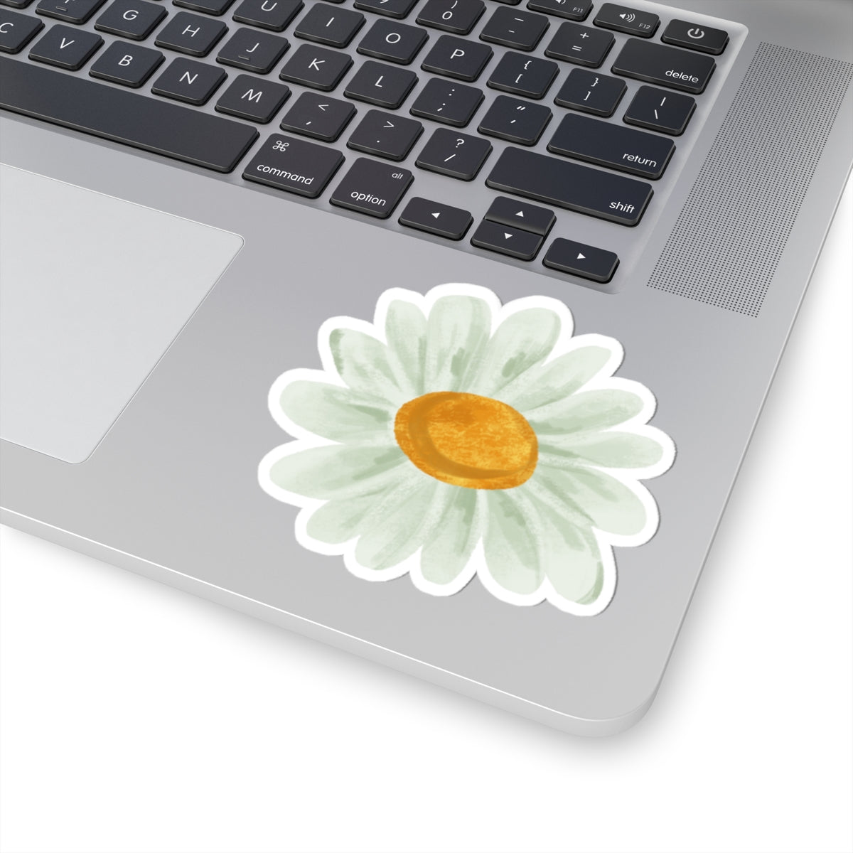 Hand-Painted Daisy Kiss-Cut Sticker | Floral Laptop Decal | Watercolor Flower