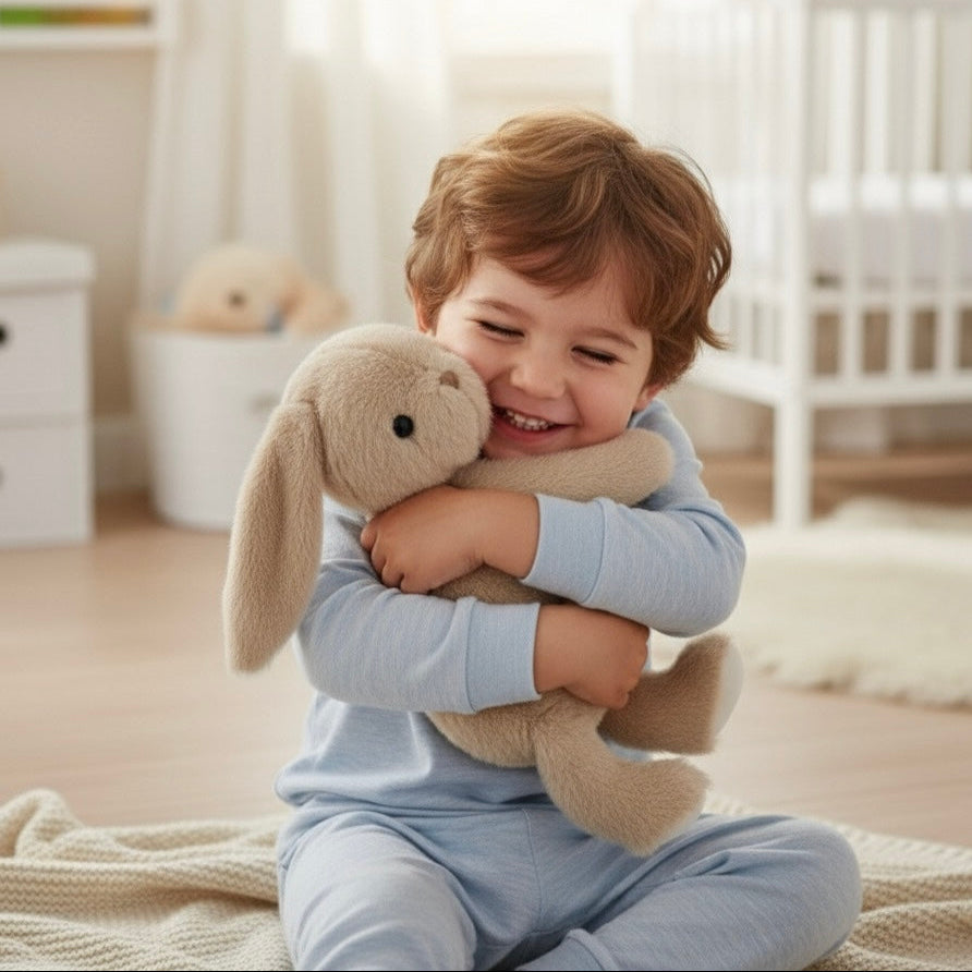 Long Ear Bunny Stuffed Animal - 14" Ultra Soft Plush | Cream