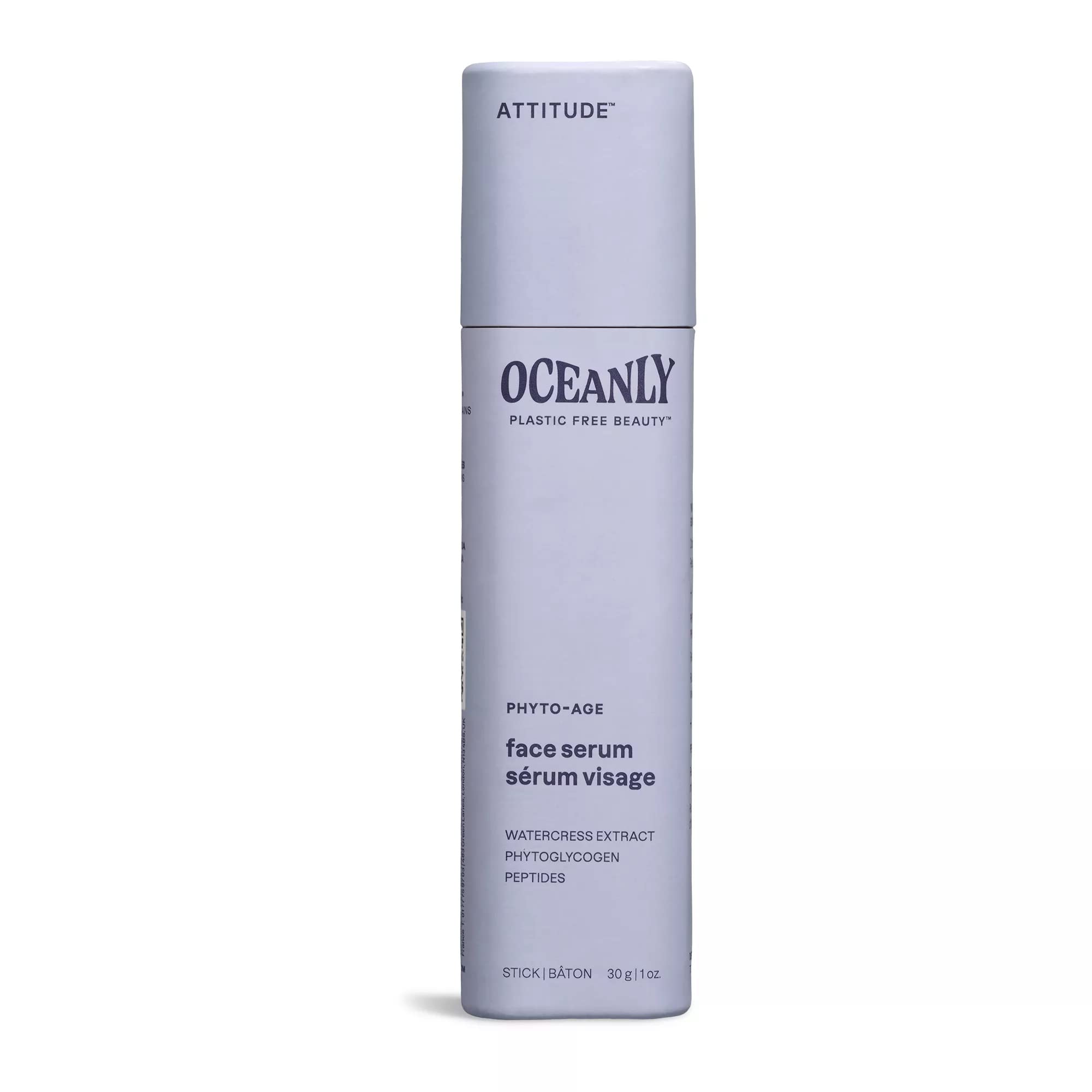 ATTITUDE Oceanly Face Serum Stick EWG Verified Plastic-free Plant and Mineral-Based Ingredients Vegan and Cruelty-free Beauty Products PHYTO AGE Unscented 1 Ounce