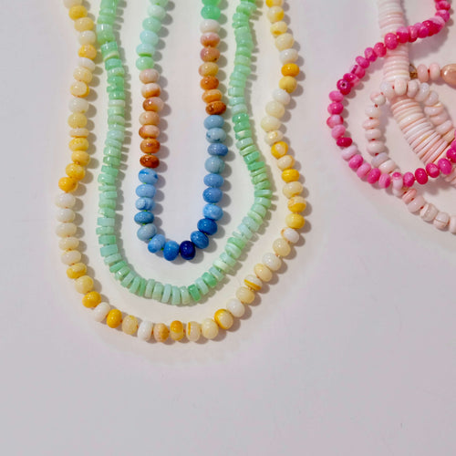 14K Gold-Filled Green Opal Candy Necklace