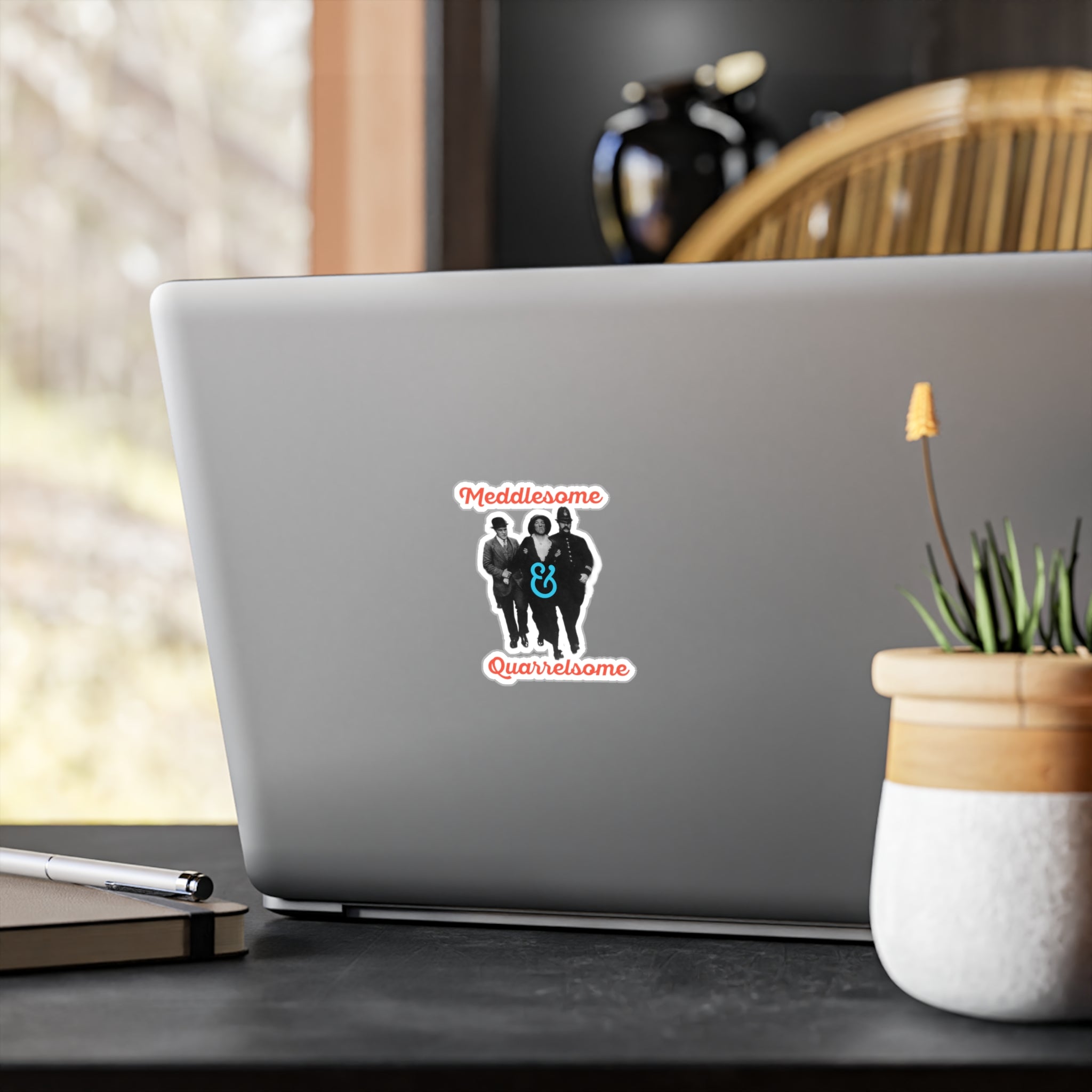 Meddlesome & Quarrelsome Kiss-Cut Vinyl Decal | Vintage Comic Trio Sticker