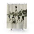Vintage Beach Bath Curtain — Retro 1920s Swimsuit Photo Shower Curtain
