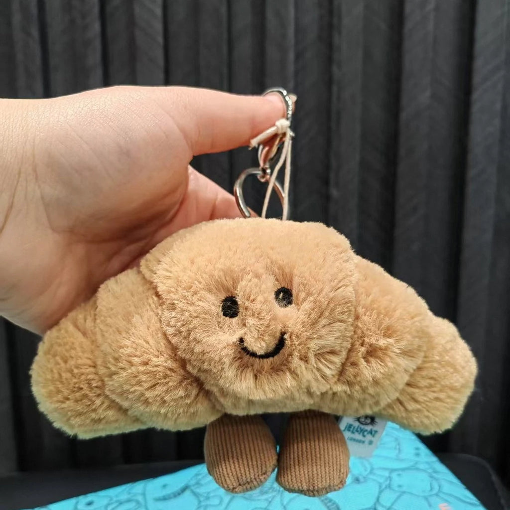 Hot-selling UK limited edition tea bag marshmallow cartoon cat plush interactive toy pet girl gift graduation seasongiftkeychain