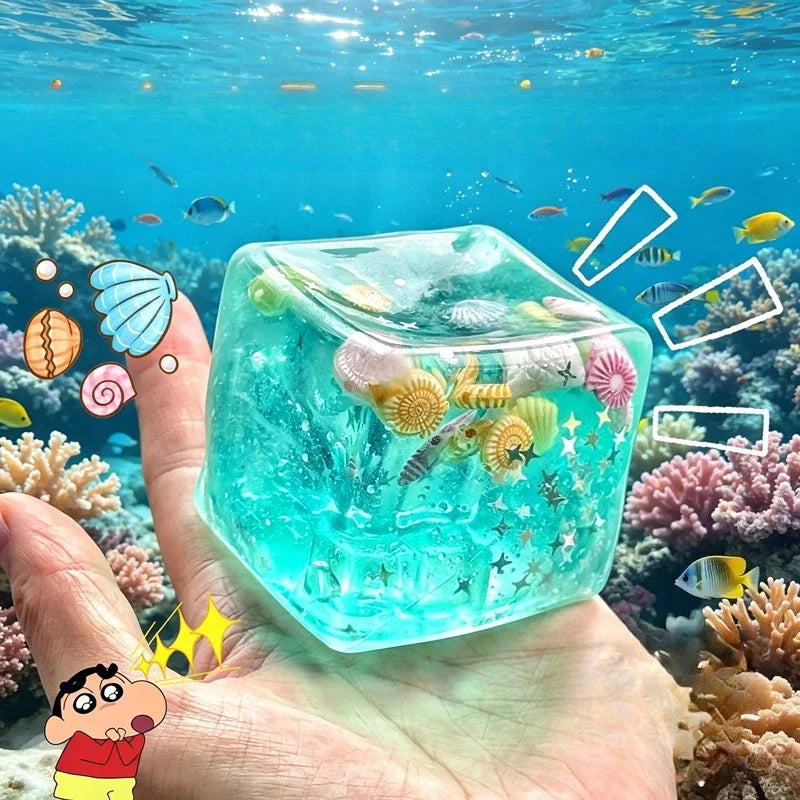 Ocean Style Embedded Shell Slow Rising Squishy Toy Sensory Toys Mochi Stress Relief Kawaii Cute Office Fidget Toy For Adults