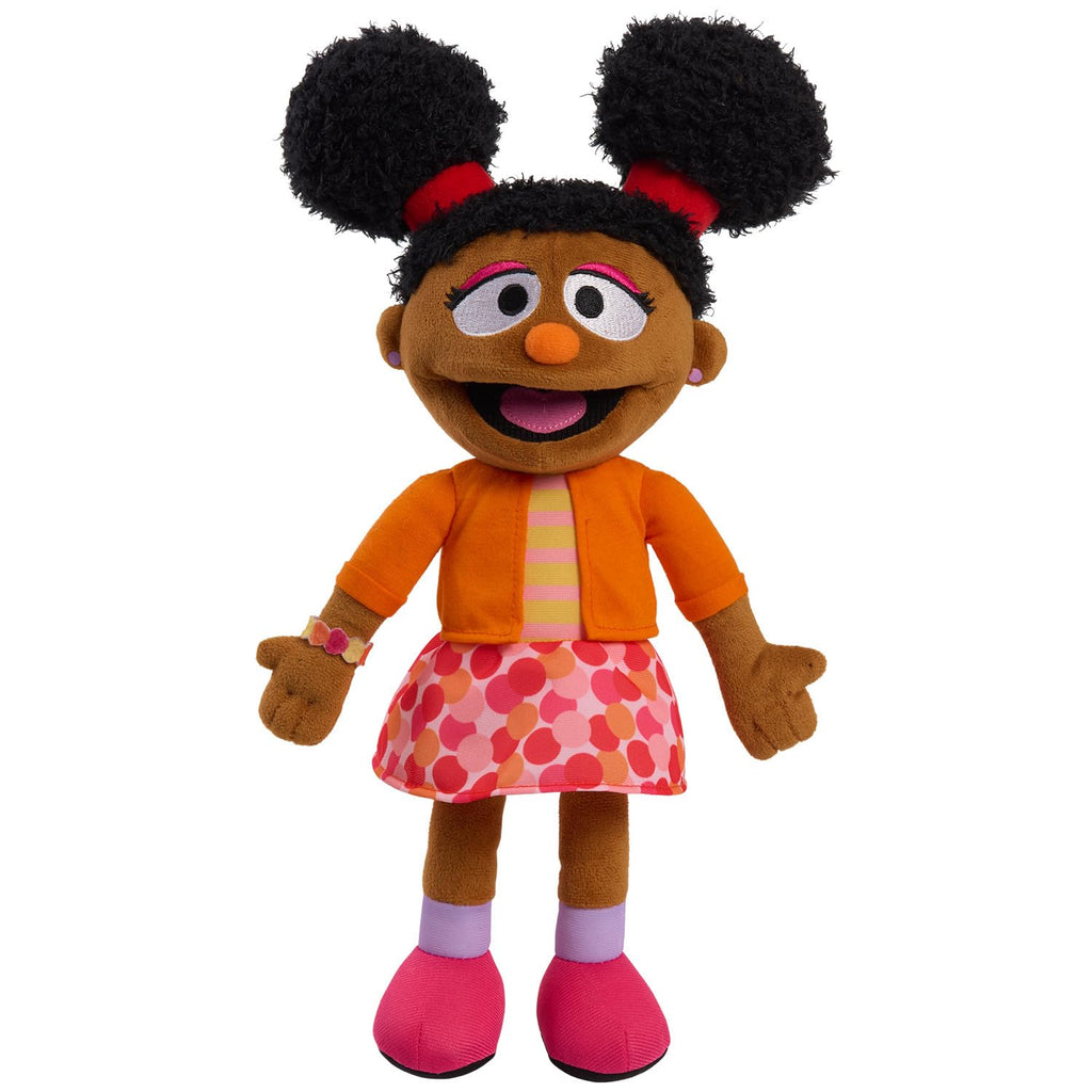 Sesame Street 14-inch Love My Hair Gabrielle Interactive Plush Toy with Music and Phrases Kids Toys for Ages 18 Month by Just Play
