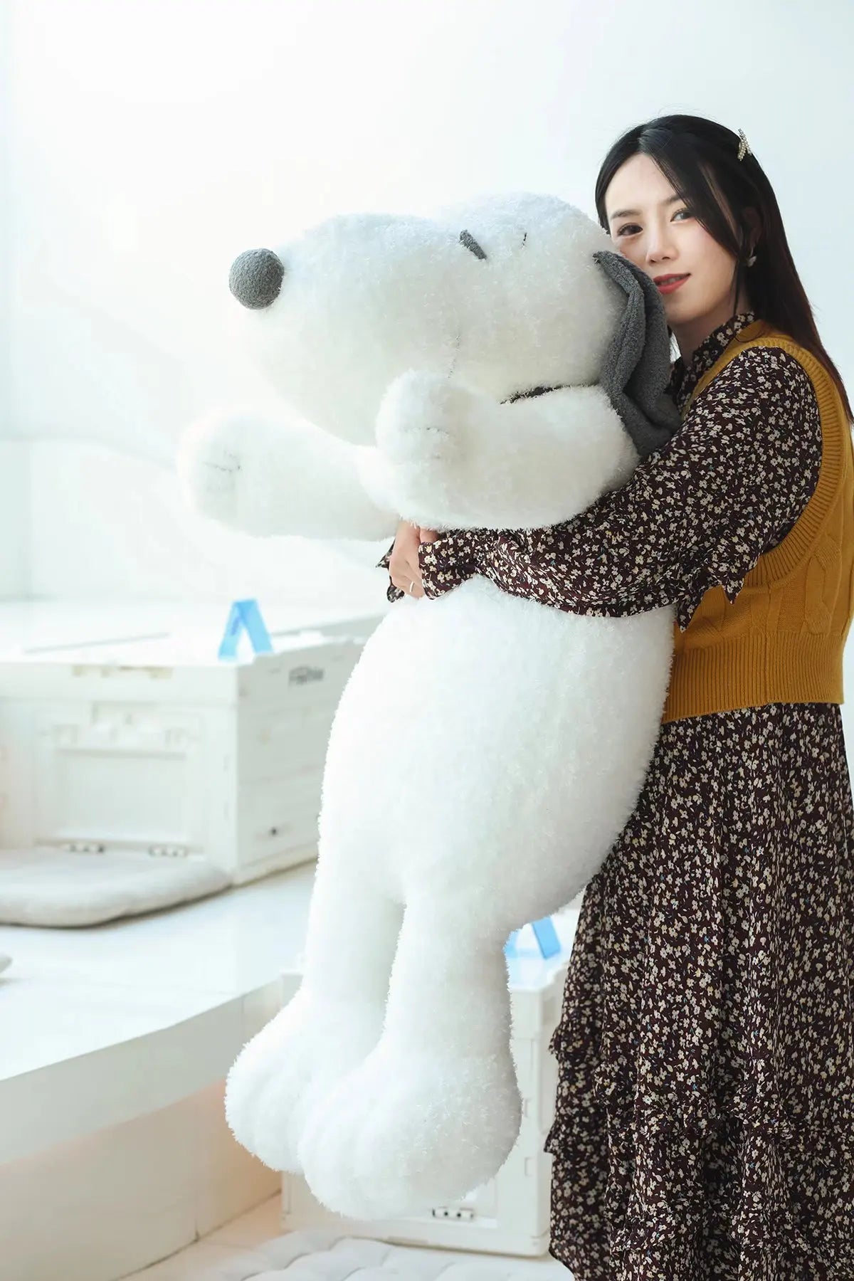 Large Snoopy Plush Toy Comfortable Big Size Puppy Dog Pillow Bed Cushion Fill Doll Xmas Gift