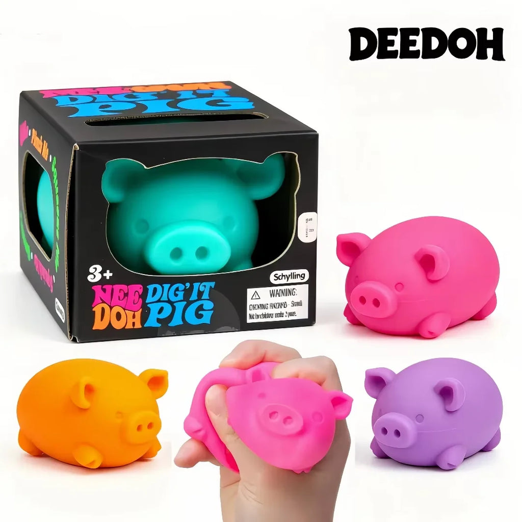 NeeDoh Little Pig Blind Box Series Desktop Ornament Stress Relief Toys Suitable For People Under Pressure Fun Soft Stress Ball