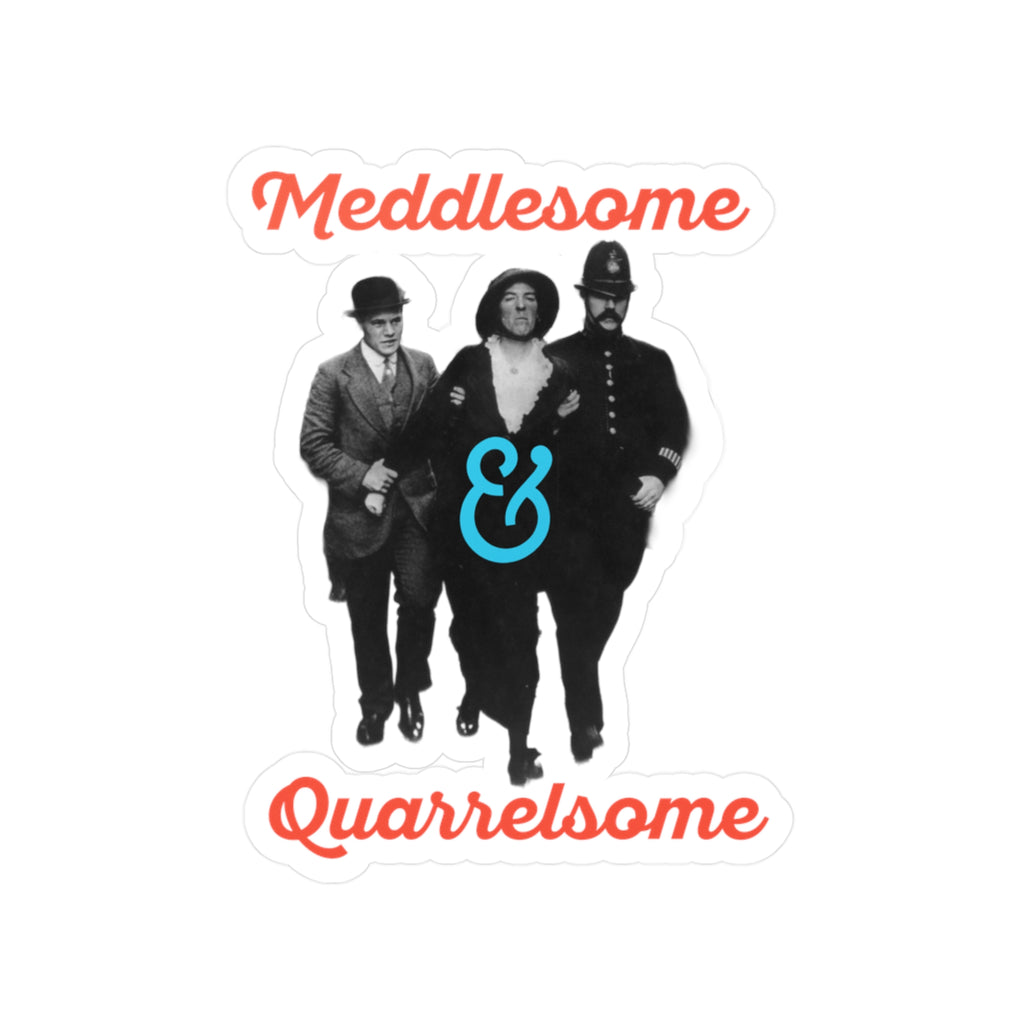 Meddlesome & Quarrelsome Kiss-Cut Vinyl Decal | Vintage Comic Trio Sticker