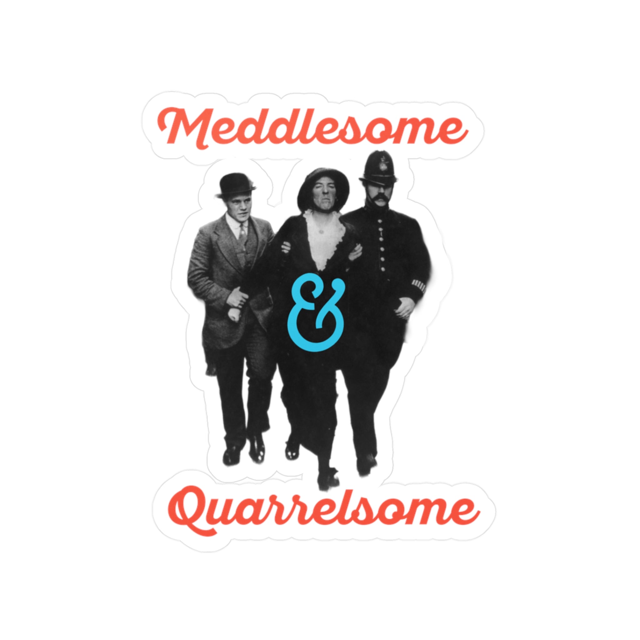 Meddlesome & Quarrelsome Kiss-Cut Vinyl Decal | Vintage Comic Trio Sticker