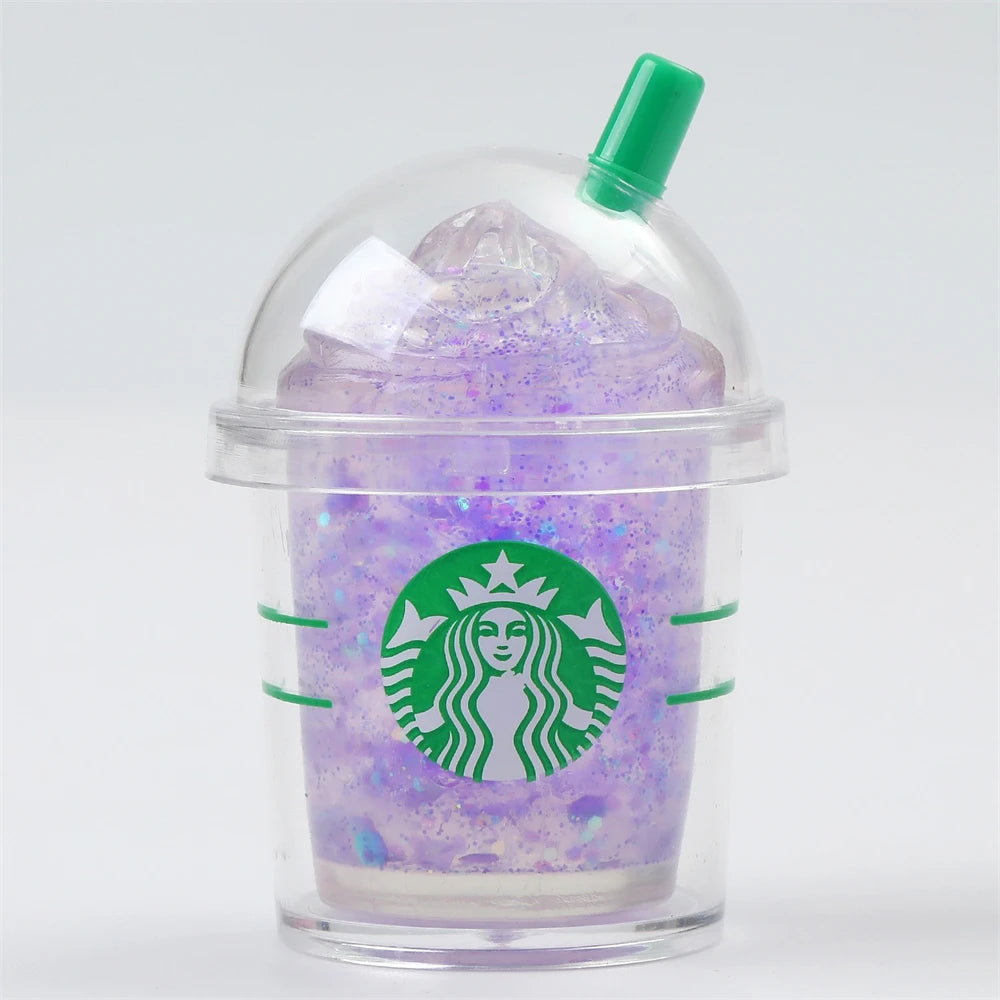 Kawaii Iced Coffee Cup Squishy Fidget Toy Soft Squeeze Stress Relief Mini Drink Decompression Toy Birthday Gift for Kids