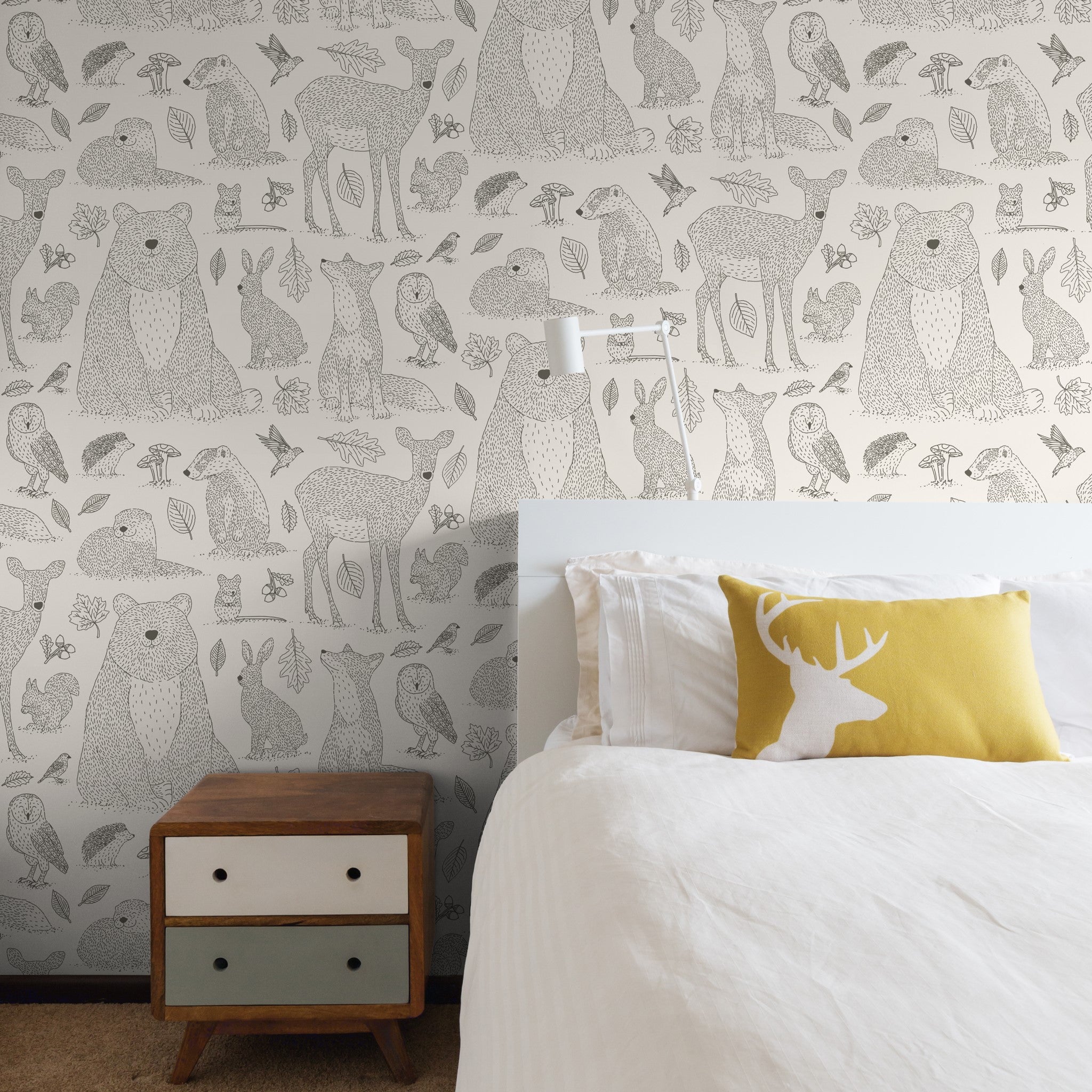 Woodland (Cream) Wallpaper