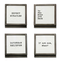 Gunmetal Framed Easel with Inspirational Quote