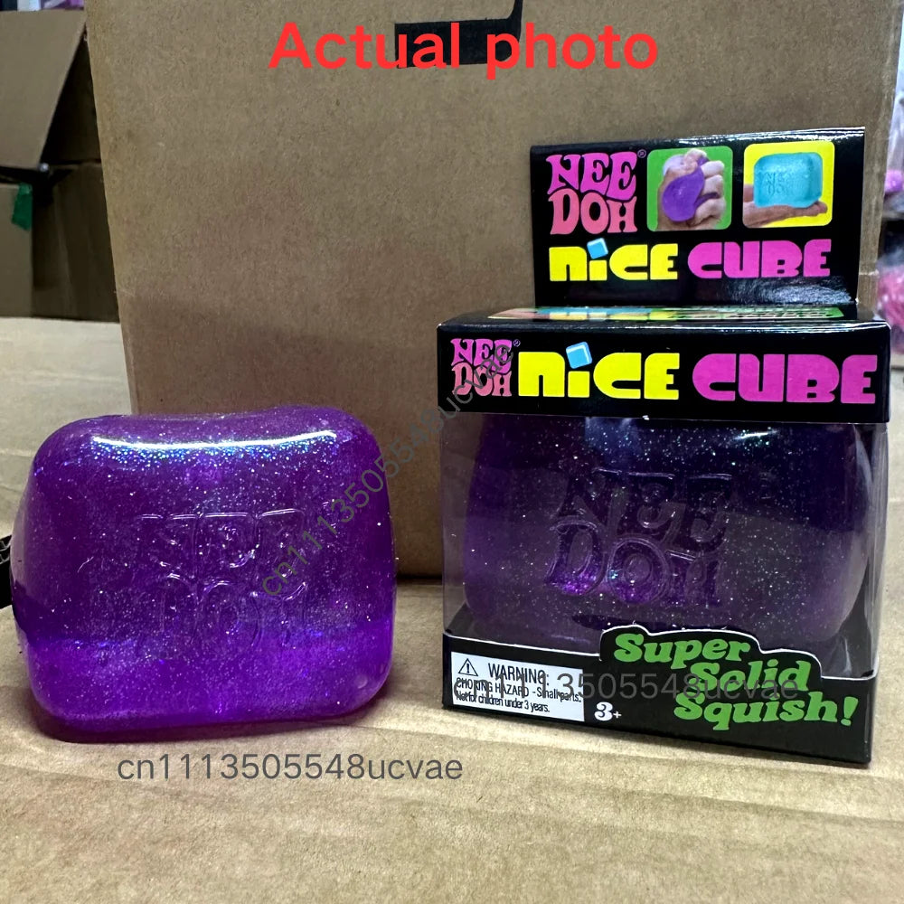 Schylling Nice Cube Series & Jellyfish Sensory Fidget Toy Soft Squishy Squeeze Stress Relief Blind Box for Daily Relax