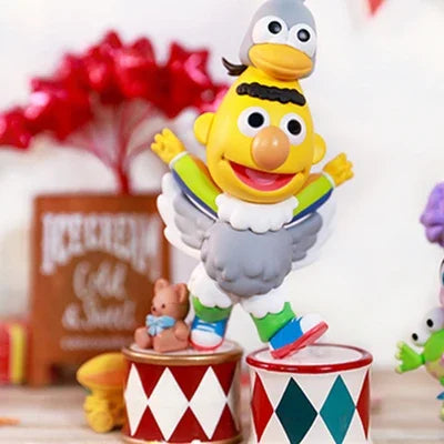 POP MART Sesame Street Party Series Blind Box Toys Kawaii Anime Action Figure Surprise Genuine Original Mystery Box Girls Gift