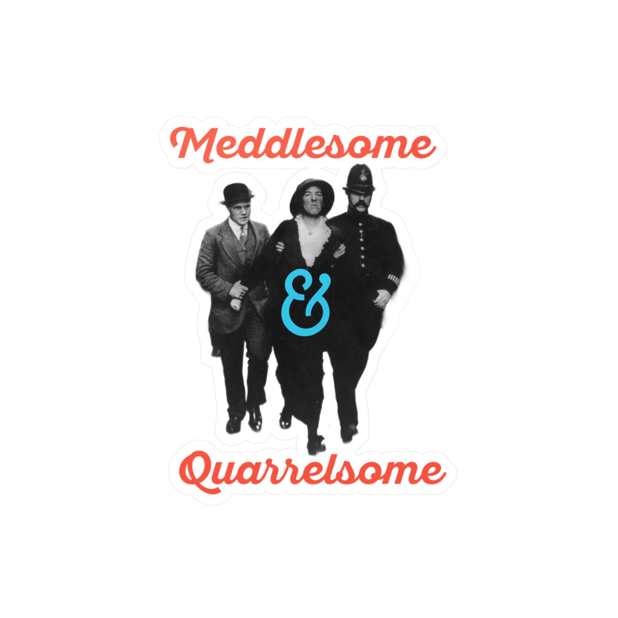 Meddlesome & Quarrelsome Kiss-Cut Vinyl Decal | Vintage Comic Trio Sticker
