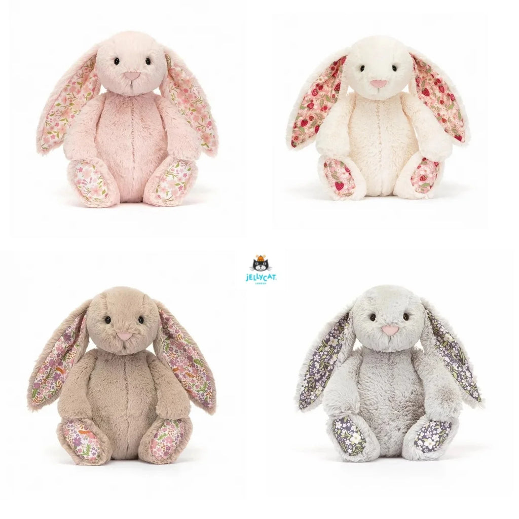 Best-seller  JC Cute Long Ears Rabbit Plush Toy Very Soft White Pink Bunny Doll Sleeping Plushies Home Decor Xmas Gifts Girl