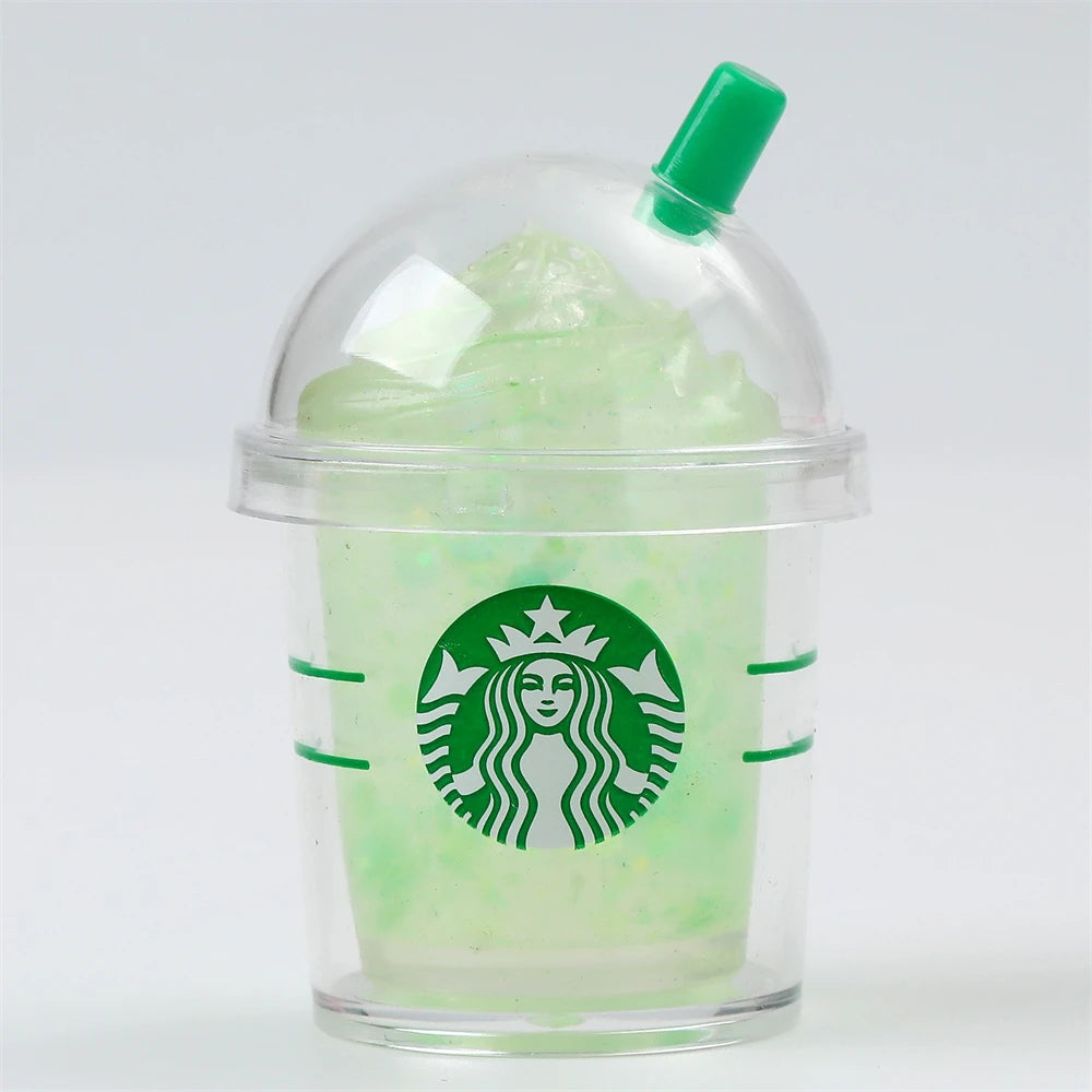 Kawaii Iced Coffee Cup Squishy Fidget Toy Soft Squeeze Stress Relief Mini Drink Decompression Toy Birthday Gift for Kids