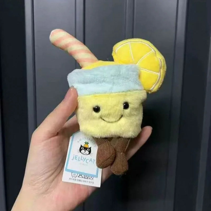 Hot-selling UK limited edition tea bag marshmallow cartoon cat plush interactive toy pet girl gift graduation seasongiftkeychain