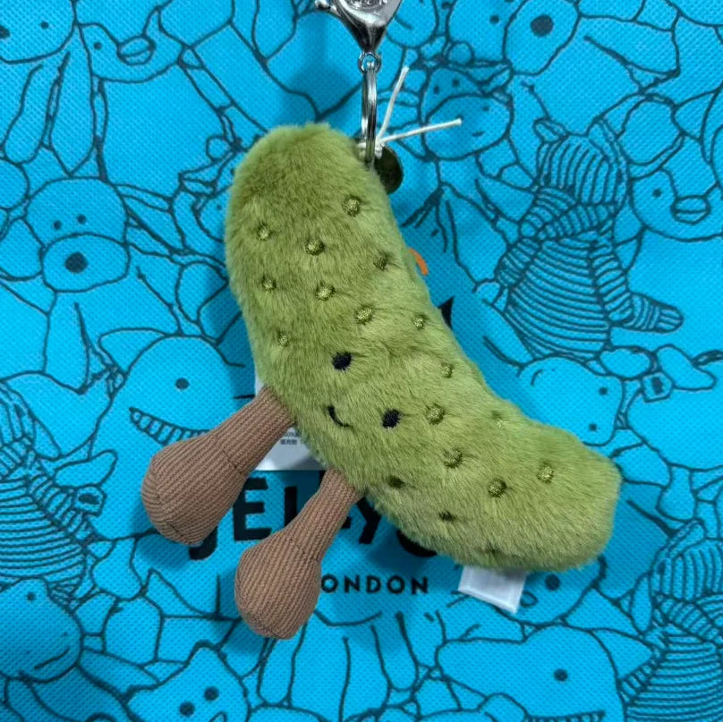 High quality cotton candy plush keychain, sky dragon, croissant toy JC bag charm cake little bear plush keychain decoration gift