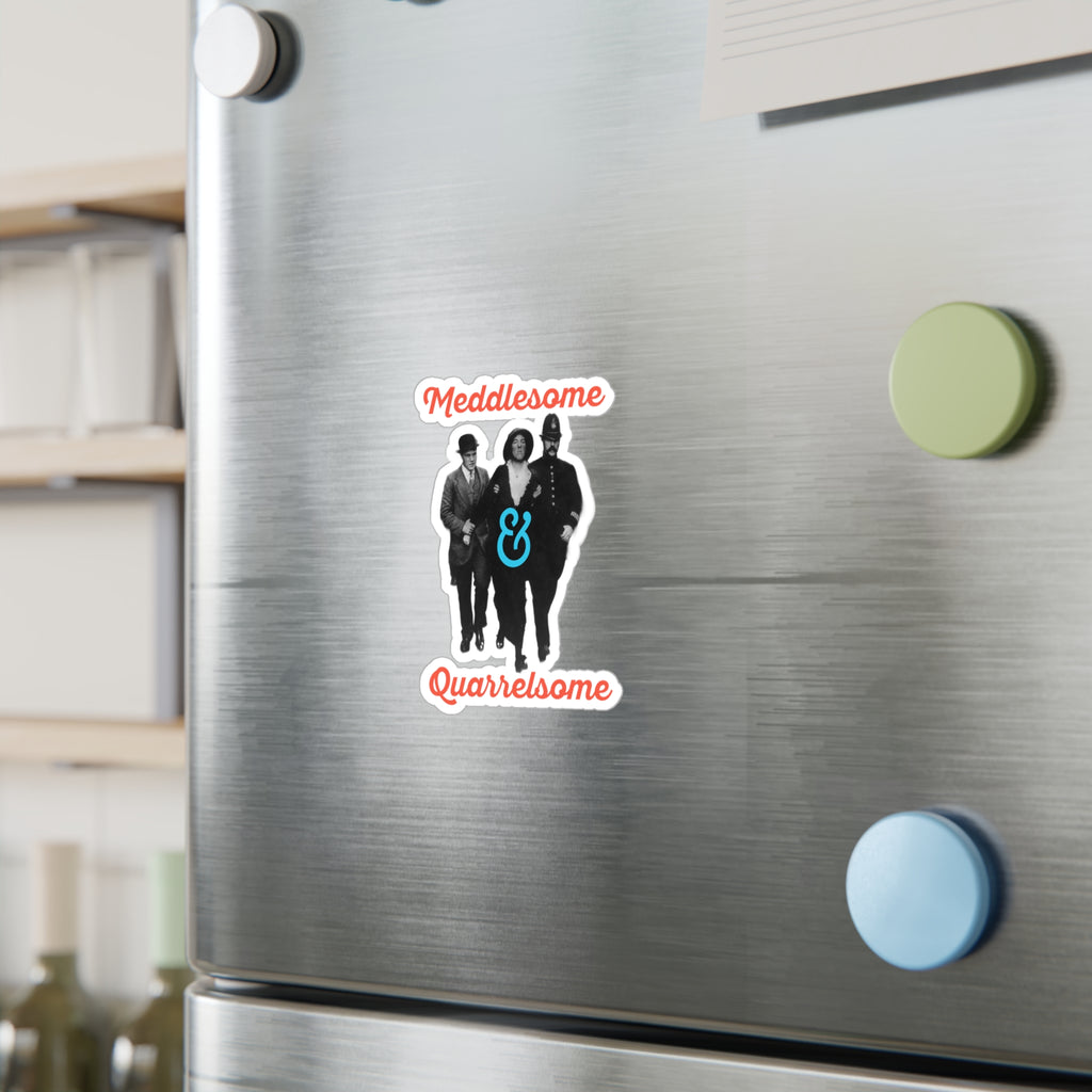Meddlesome & Quarrelsome Kiss-Cut Vinyl Decal | Vintage Comic Trio Sticker