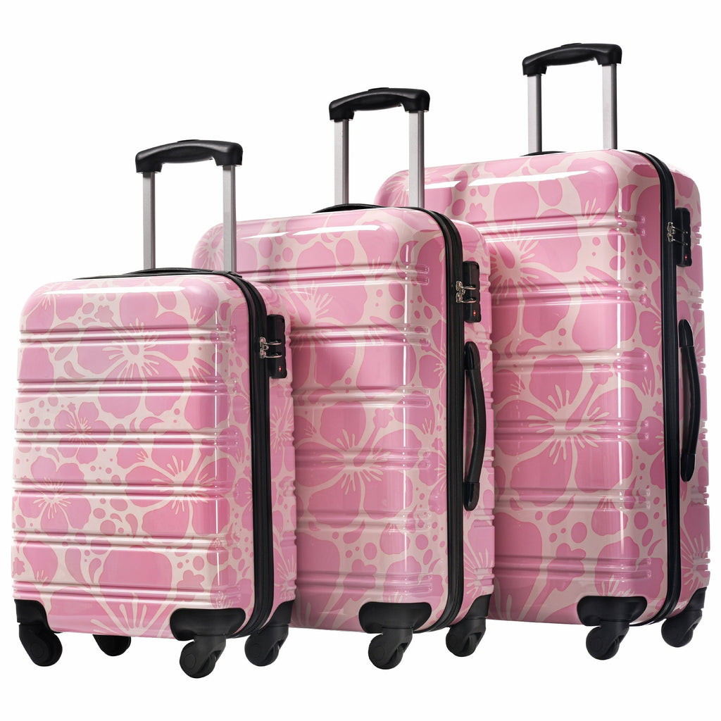 Hardshell Luggage Set 3-Piece Spinner Suitcases with TSA Lock