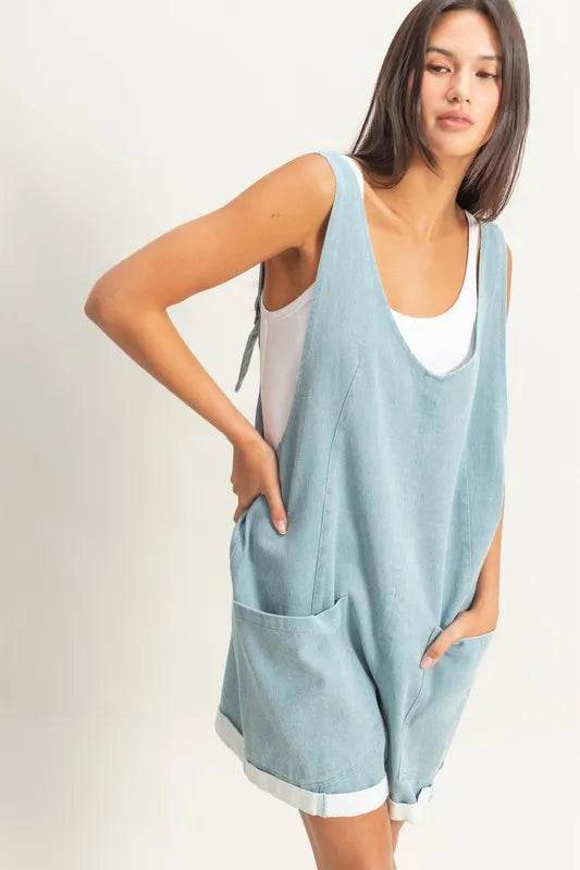 HYFVE V-Neck Pocket Detail Romper
