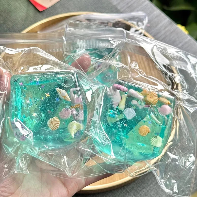 Ocean Style Embedded Shell Slow Rising Squishy Toy Sensory Toys Mochi Stress Relief Kawaii Cute Office Fidget Toy For Adults