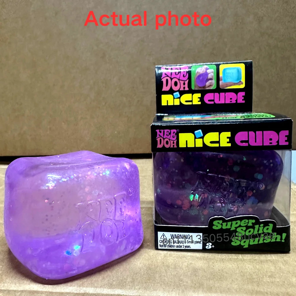 Schylling Nice Cube Series & Jellyfish Sensory Fidget Toy Soft Squishy Squeeze Stress Relief Blind Box for Daily Relax
