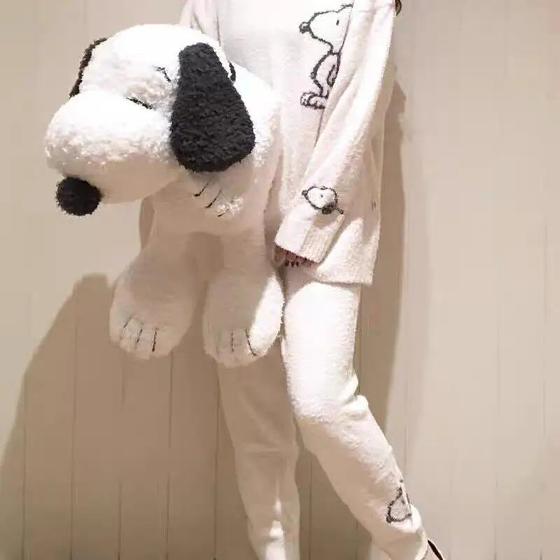 Snoopy Plush Sofa Decoration Kawaikatong Snoopy Doll Pillow Sleeping On The Bed Dog Plush Doll Pillow Gift for Women