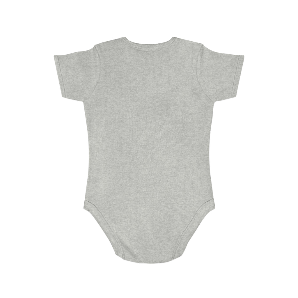 Mom Heart Banner baby bodysuit | tattoo style infant onesie