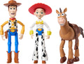 Mattel Disney Pixar Storytellers Toy Story 3-Pack of Woody Jessie & Bullseye 4-inch Authentic Posable Figures Key Character Collectibles