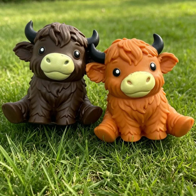 Jumbo Highland Cow Stress Balls Squishies Fidget Toy Squeeze Ball Fidget Toy for Adults Slow-Rising Stress Relief Squeeze Toy
