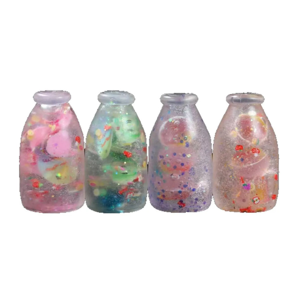 High Quality Maltose Bottle Squishy Stress Relief Flowing Sequins Simulated Candy Bottle Decompression Soft Milk Bottle Squeeze