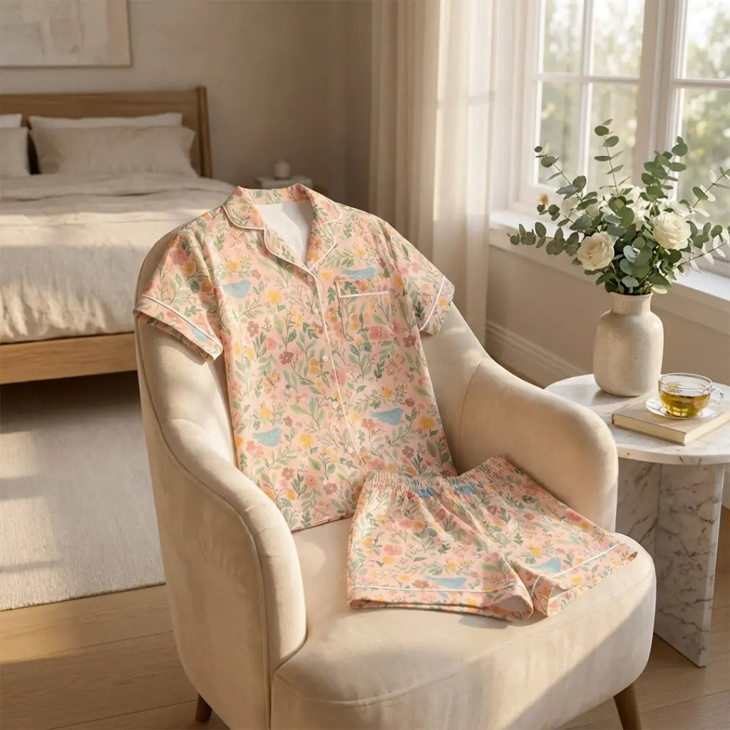 Storybook Garden Pajama Set – 2-Piece Floral Lounge Set