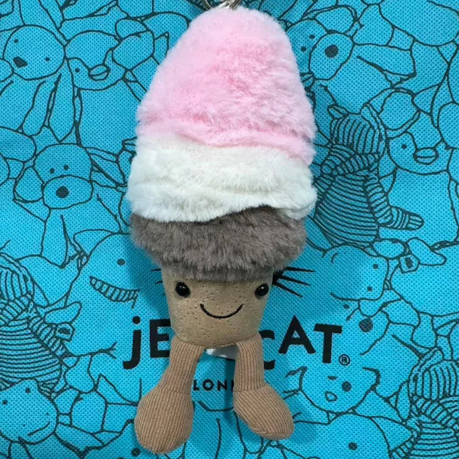 Hot-selling UK limited edition tea bag marshmallow cartoon cat plush interactive toy pet girl gift graduation seasongiftkeychain