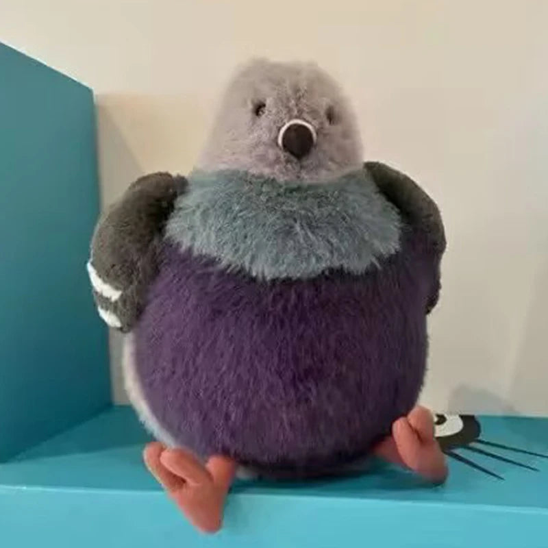 23cm Fat Pigeon Fluffy Bird Companion Plushine Animal Doll Perfect Brithday Gift for Children your Girlfriend The Best Gift for