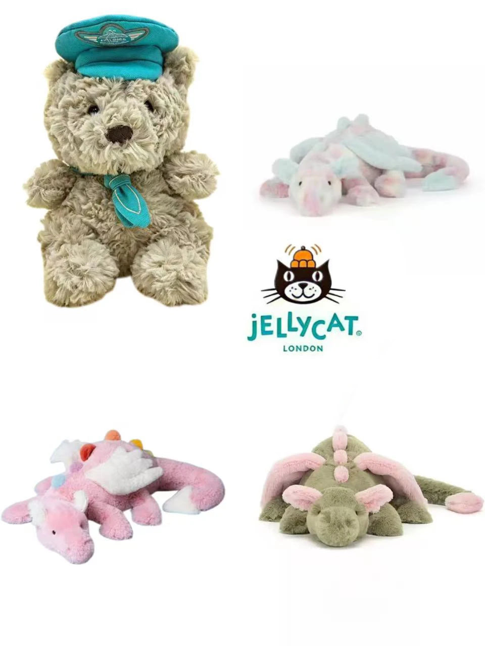 JELLYCAT Plush Toys JC PlushToys: Love Series; Rabbit Series; Dragon Series;Turtle Series;Bear Series;Clover and Other Dolls2026