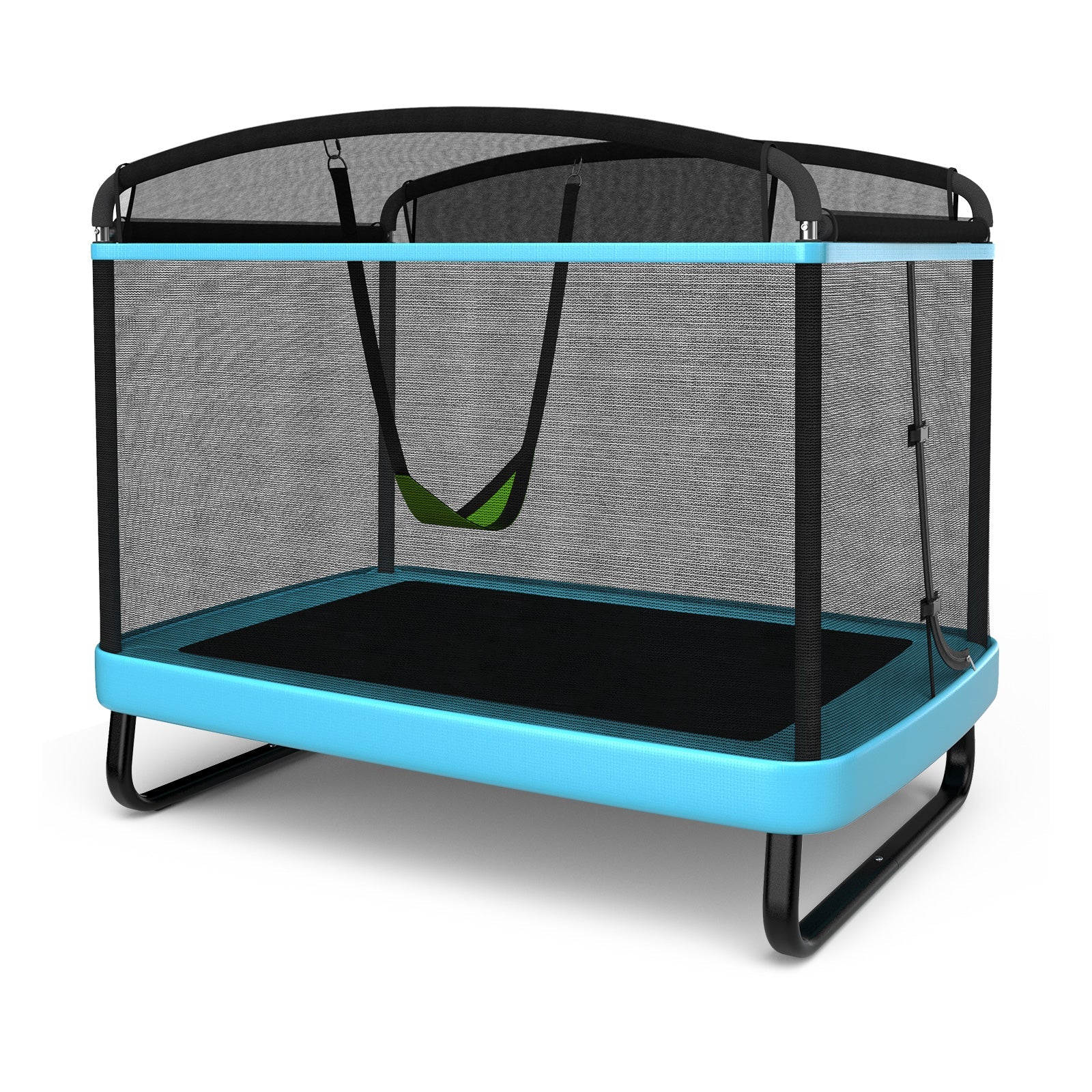 6 Feet Kids Entertaining Trampoline with Swing Safety Fence