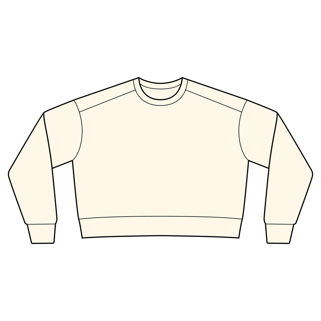 Women's Garment-Dyed Mid-Length Crewneck Sweatshirt