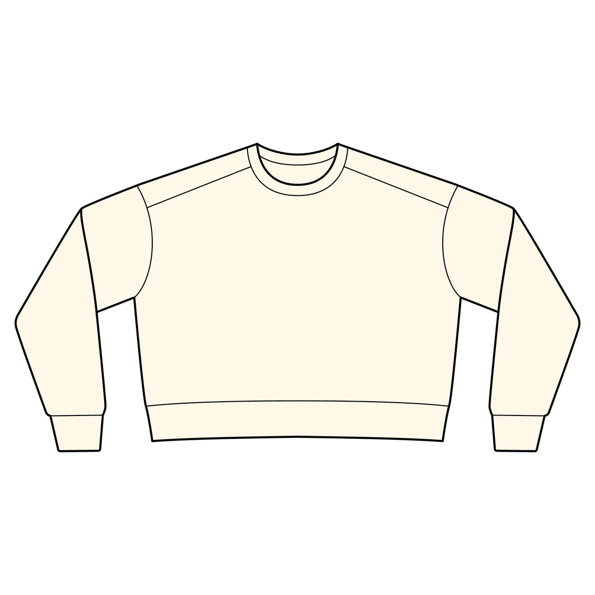 Women's Garment-Dyed Mid-Length Crewneck Sweatshirt