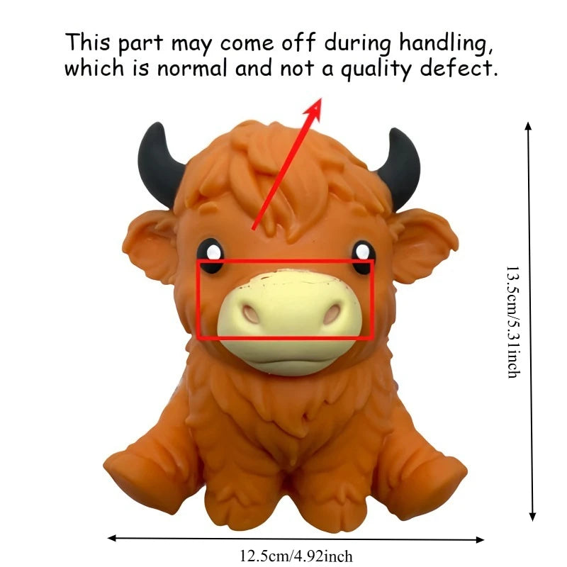 Jumbo Highland Cow Stress Balls Squishies Squeeze Toy Squeeze Ball Fidget Toy for Adults Slow-Rising Stress Relief Squeeze Toy
