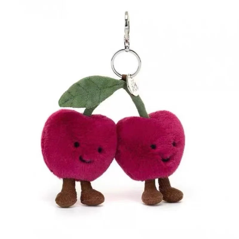 High quality cotton candy plush keychain, sky dragon, croissant toy JC bag charm cake little bear plush keychain decoration gift