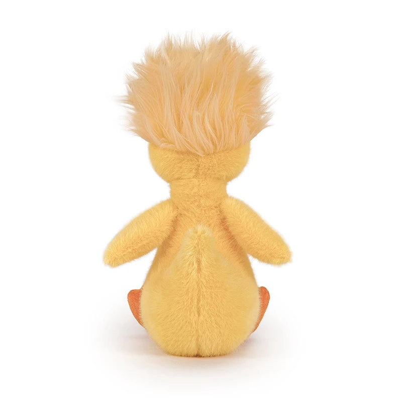 26cm Funny Yellow Duck Plush Toy Homemade hairstyle Duck Plush Doll for Boys And Girls To Accompany Sleeping Gift