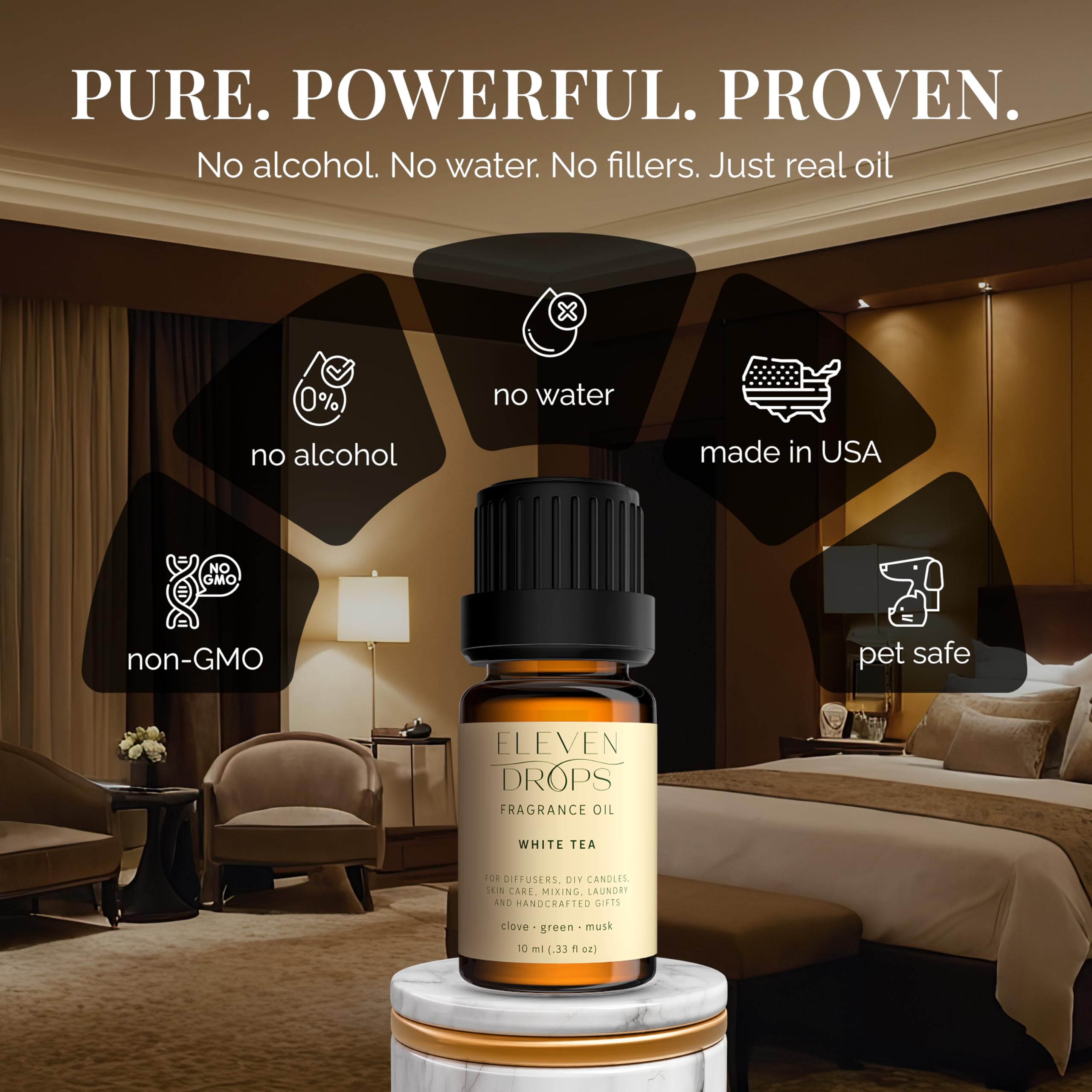 White Tea Essential Diffuser Oil - Premium Luxurious Fragrance Oil