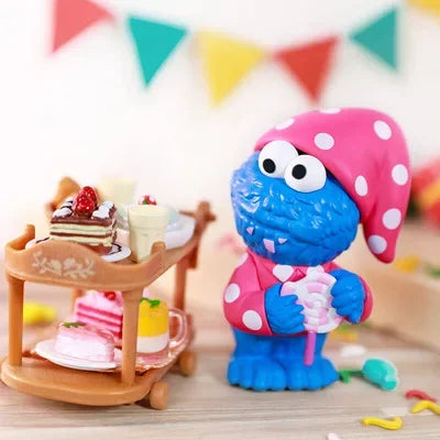 POP MART Sesame Street Party Series Blind Box Toys Kawaii Anime Action Figure Surprise Genuine Original Mystery Box Girls Gift
