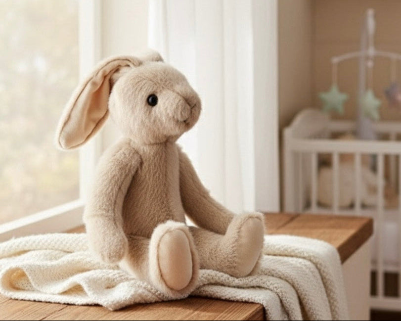 Long Ear Bunny Stuffed Animal - 14" Ultra Soft Plush | Cream