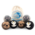 Wool Dryer Balls – Sloth Penguin and Sheep Design Dryer Balls Laundry Reusable – Natural Fabric Softener – 100% Pure New Zealand Wool – Handcrafted in Nepal – 6 Pack Laundry Balls for Dryer