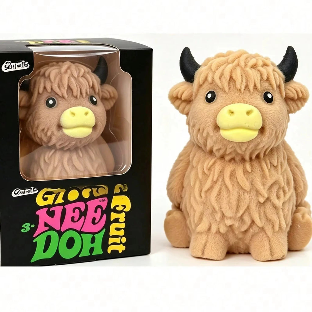 Scottish Highland Cow Squishy Slow Rebound Anxiety Relief Fidget Toy,Squishy Toys,Kid Toys,Juegos Para Niños,Cheese Squishy